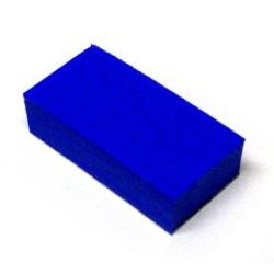 1/2" x 1" x 1/4" Blue Rubber Pad With Adhesive Backing